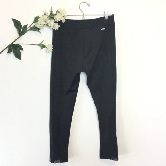 Puma Leggings Sheer Panel & Zip Leg XS Black 1255 - Picture 2 of 8